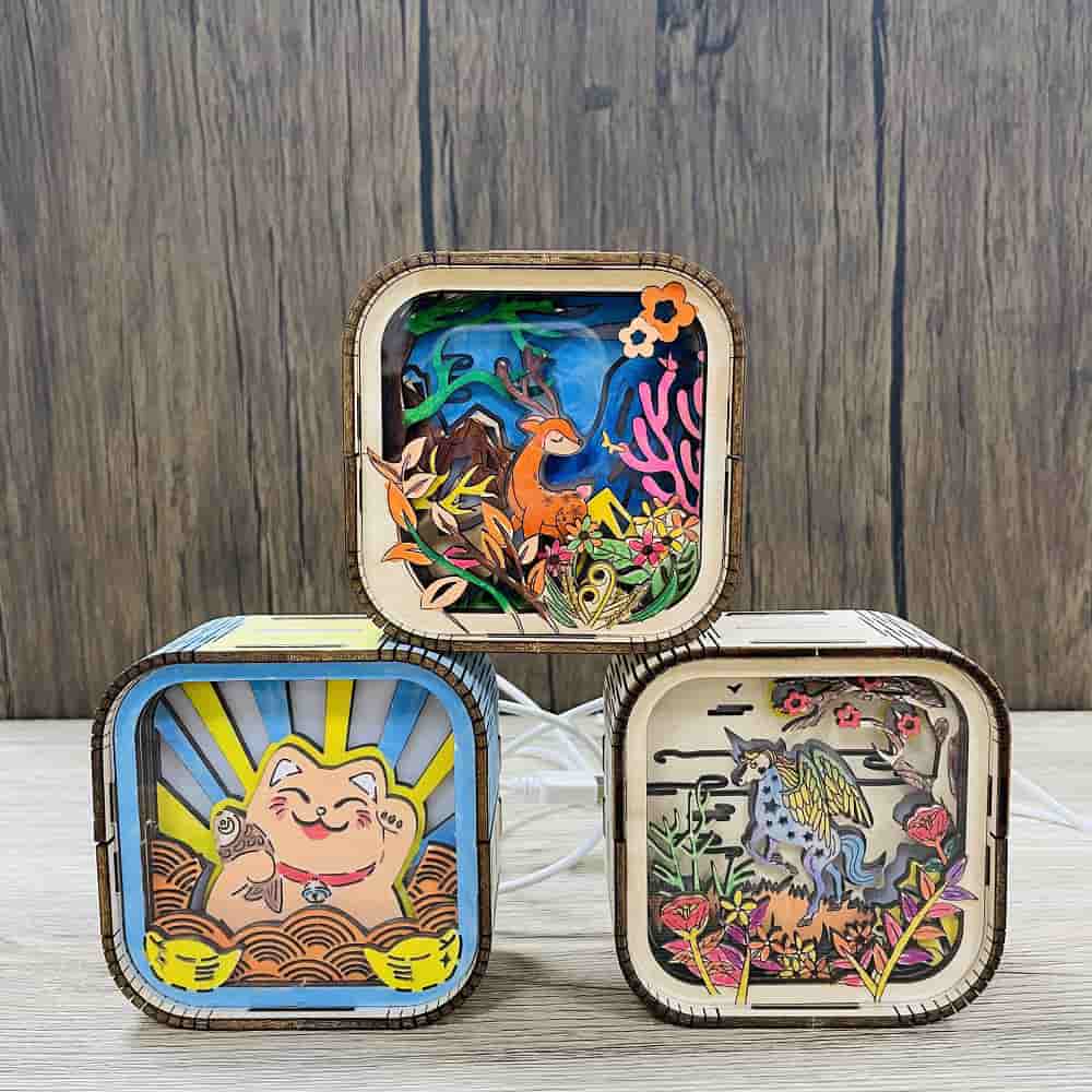 Wholesale Art & Craft Supplies Wood Craft DIY Night Light